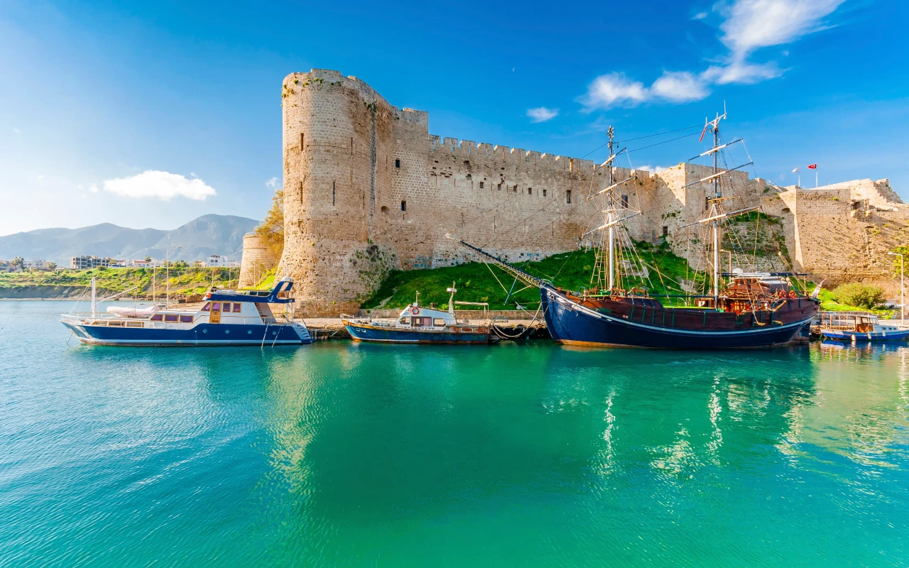 Beautiful panoramic view of a coastline in Cyprus