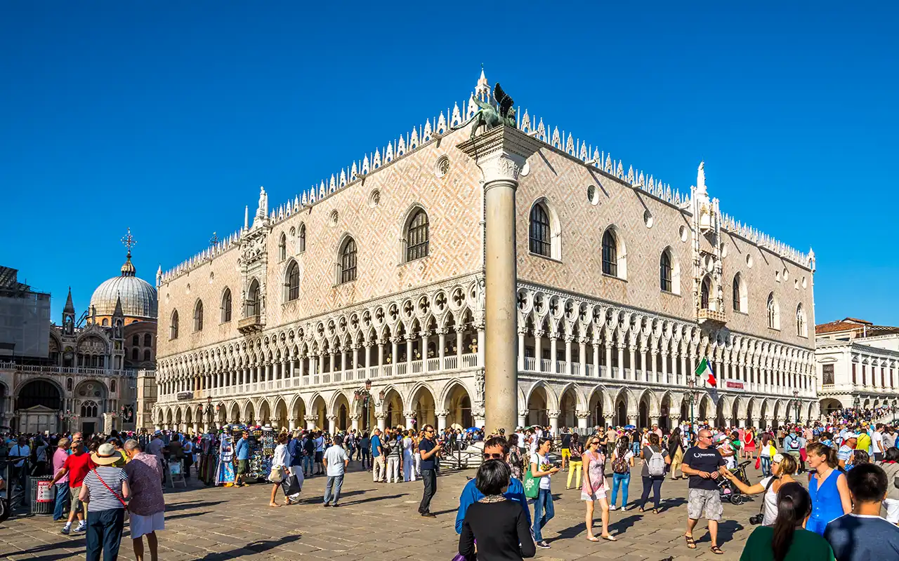 Scenic view of the stunning Doge's Palace in Venice, Italy
