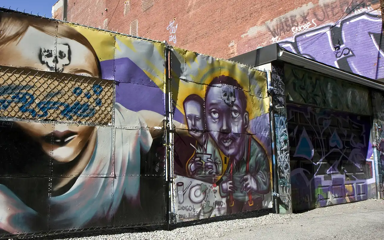 Urban Street Art and Culture in Graffiti Alley