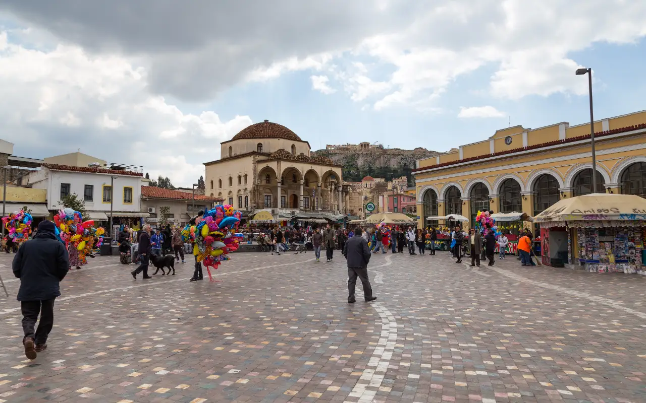 Exploring Monastiraki in Athens, Greece - a vibrant and historic neighborhood known for its bustling market, traditional tavernas, and ancient ruins, offering a glimpse into the rich culture and history of Athens.
