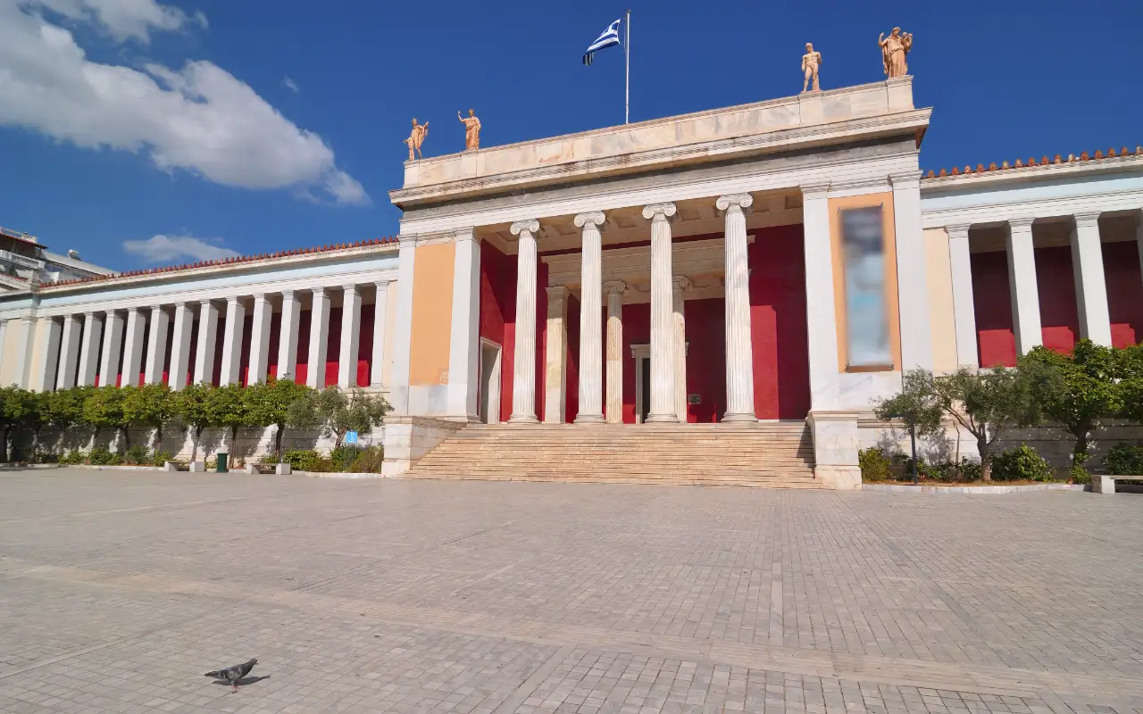 National Archaeological Museum in Athens, Greece - the largest archaeological museum in Greece, exhibiting collections of ancient Greek art and artifacts, including pottery, sculptures, and jewelry.