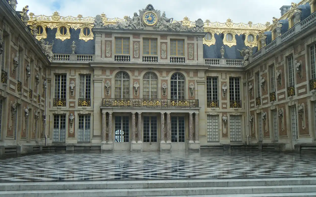 Majestic Front View of the Palace of Versailles