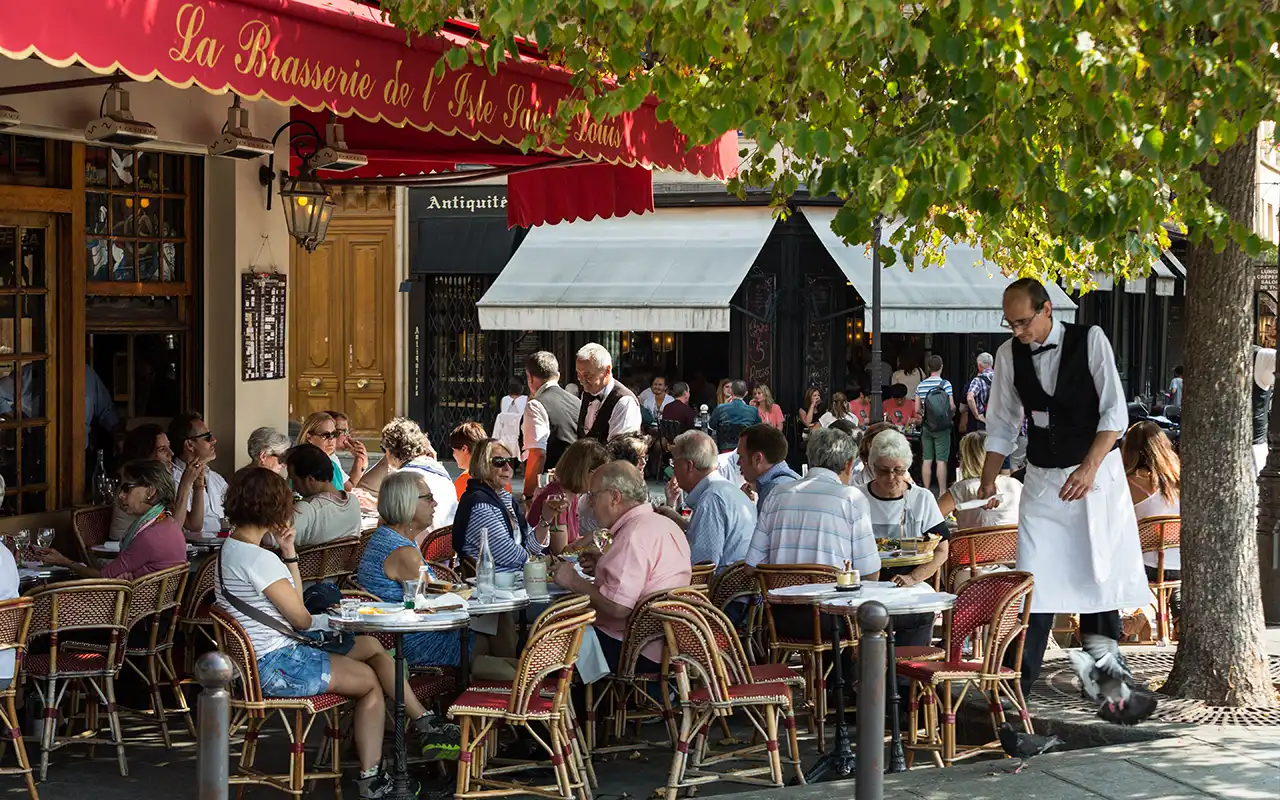 Charming Parisian Cafés on a Sunny Morning