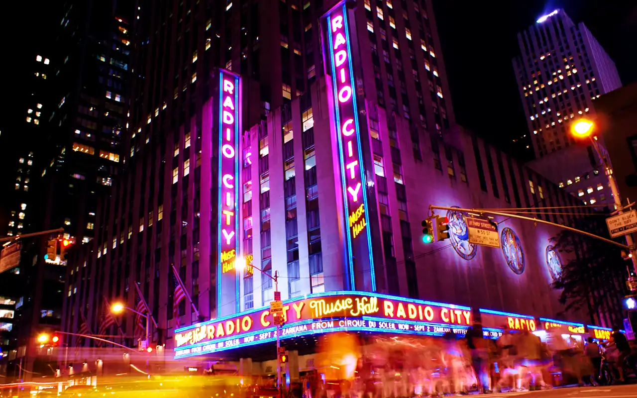 Iconic Radio City Music Hall in Midtown