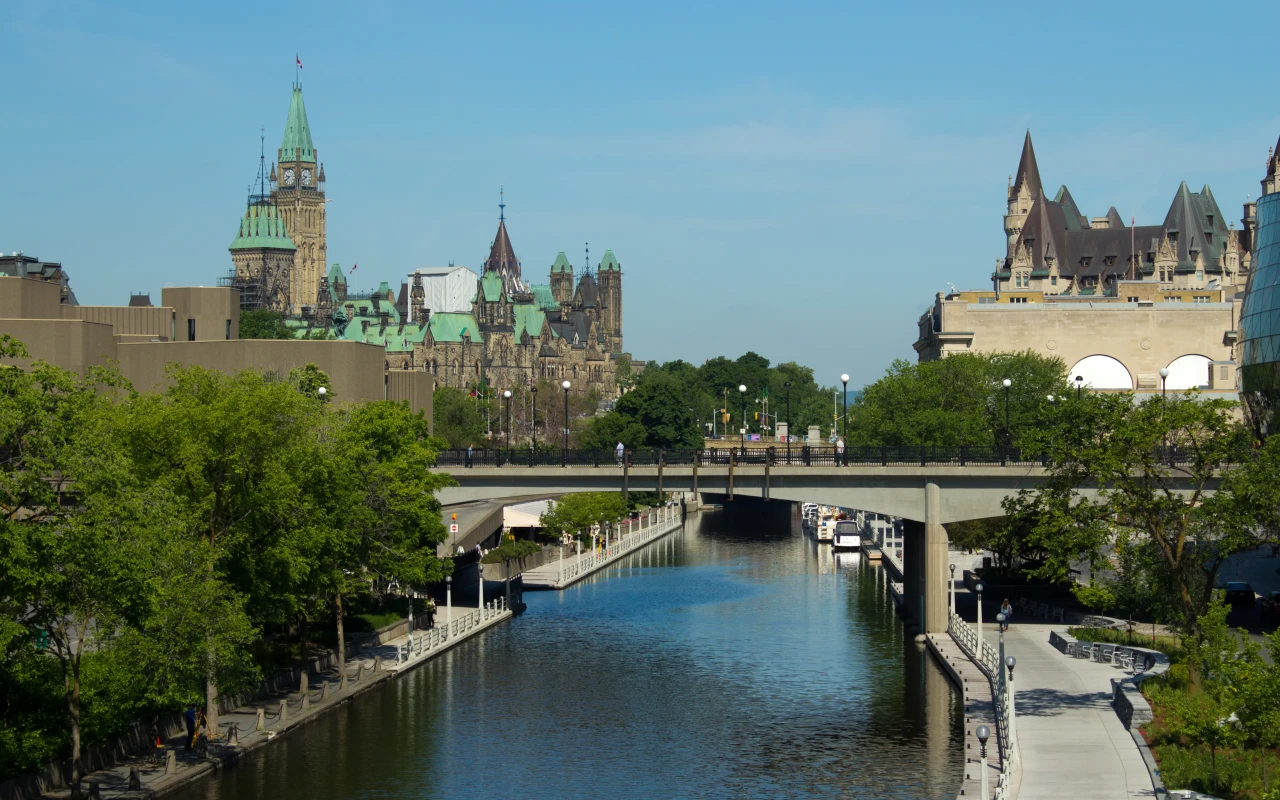 Scenic view of the historic Rideau Canal