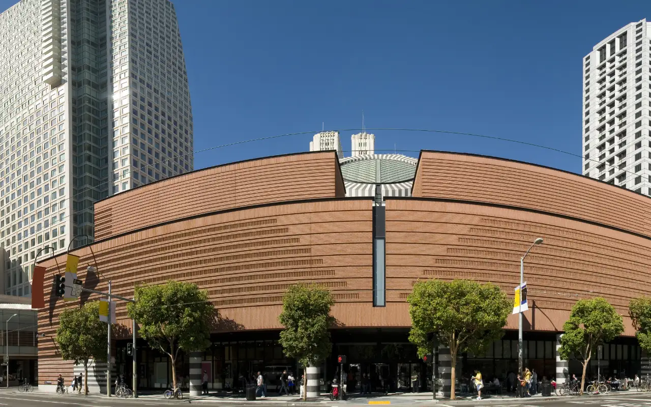View of the exterior of the San Francisco Museum of Modern Art during daytime