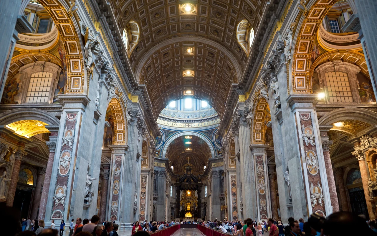 View of the stunning St. Peter's Basilica in Vatican City