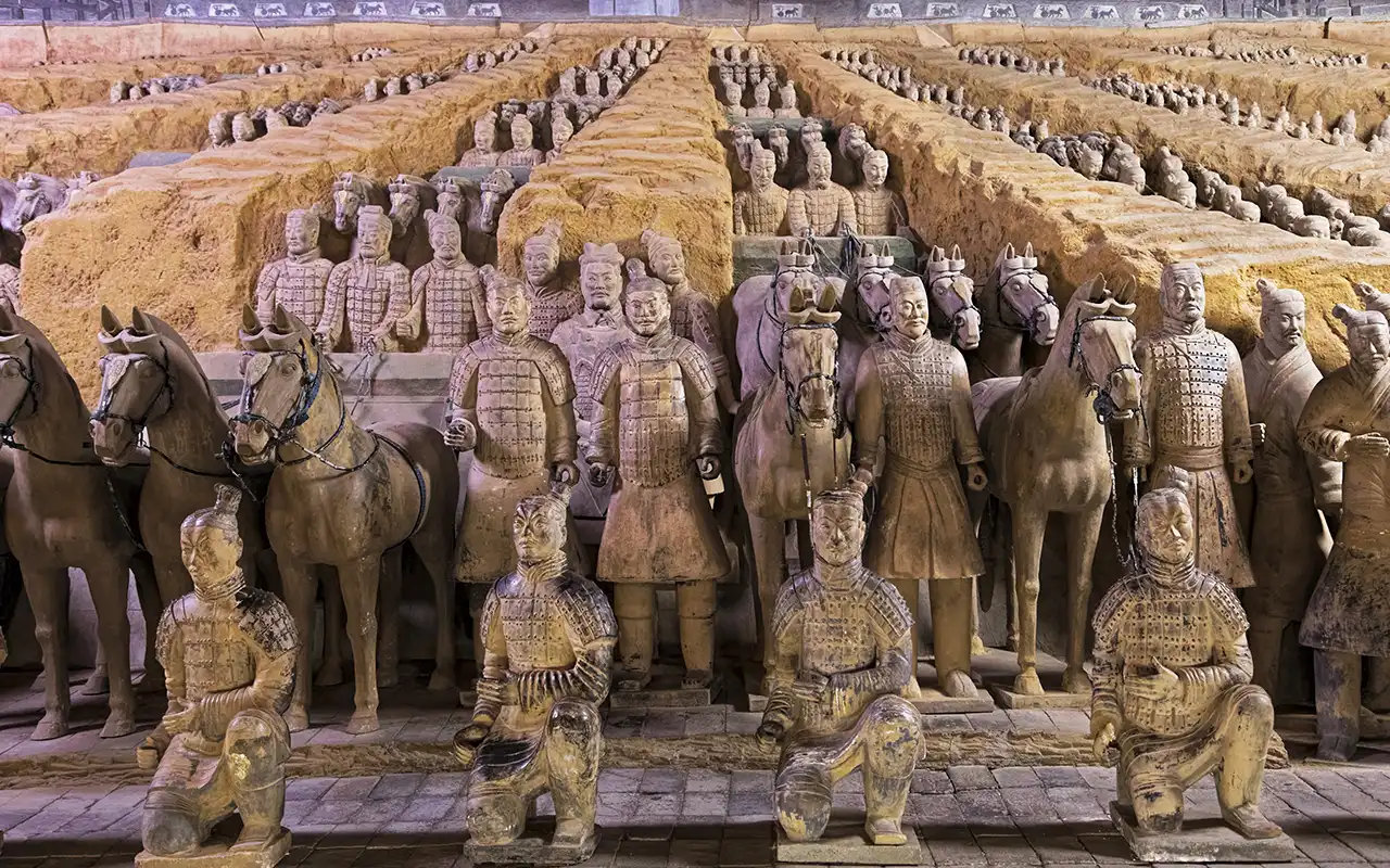 Image of the renowned Terracotta Army in Xi'an, China