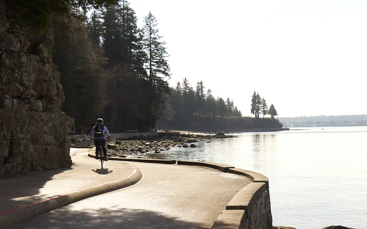 Cycling Along The Scenic Seawall in Vancouver