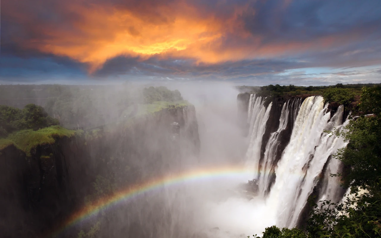 Stunning view of the majestic Victoria Falls