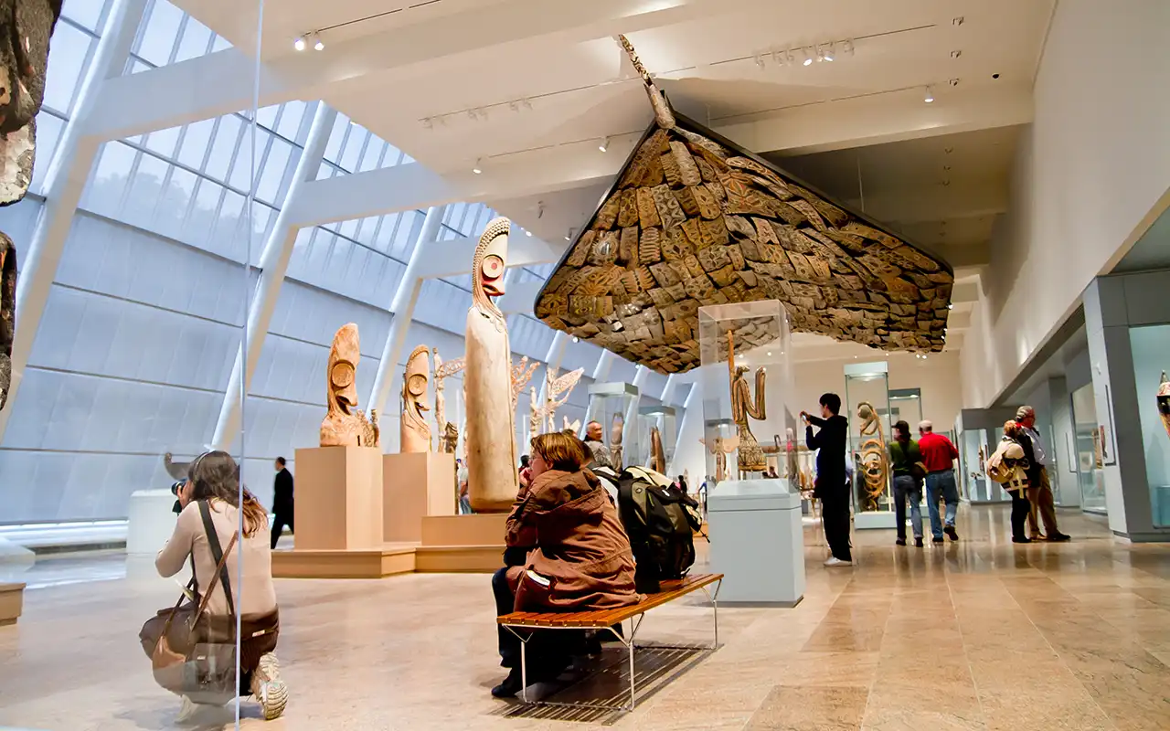 View of the Metropolitan Museum of Art's interior, showcasing its stunning architecture and vibrant cultural significance.