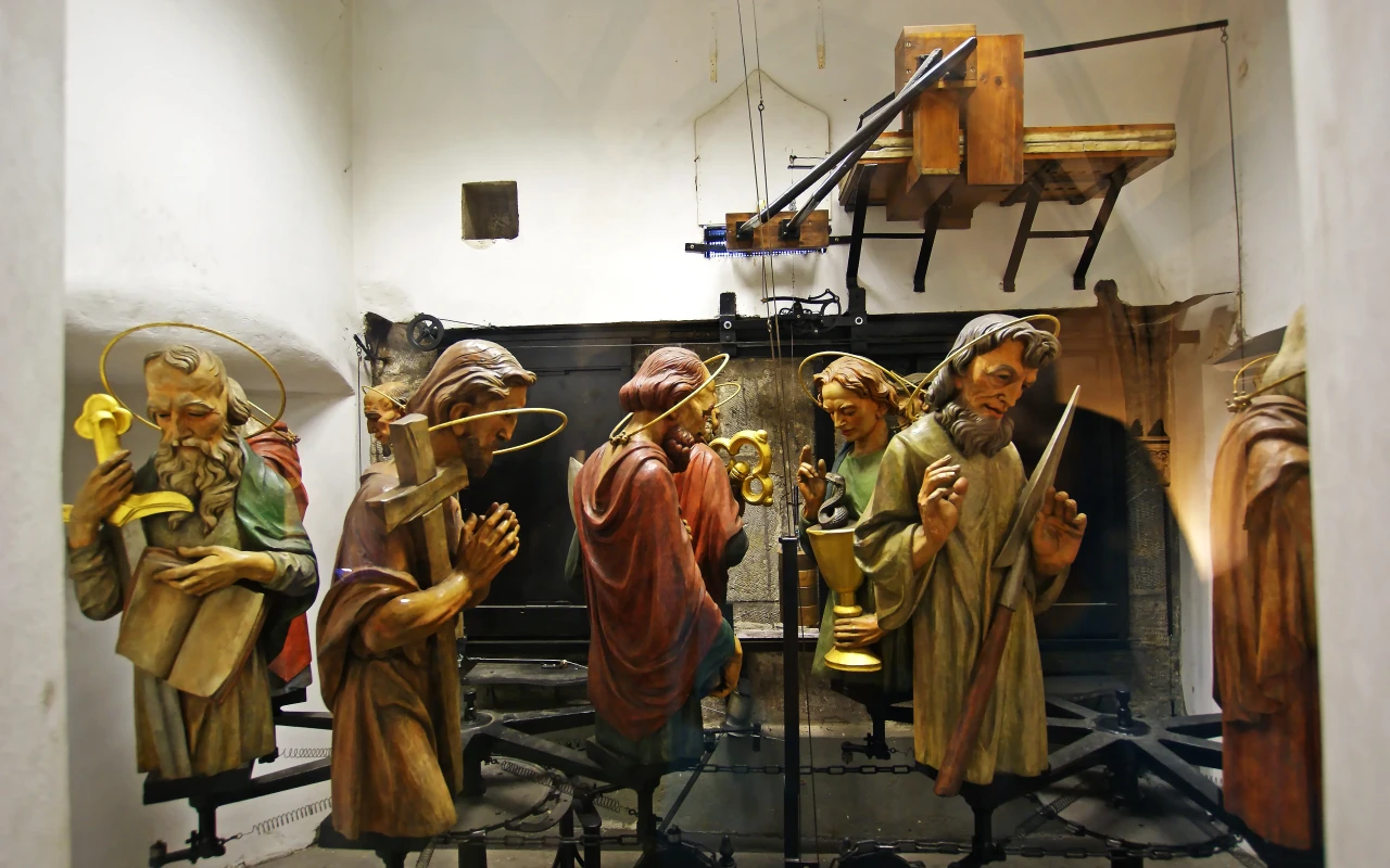 Image showing the creators of the Prague Astronomical Clock