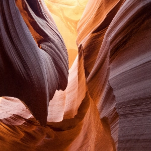 Stunning view of the winding sandstone walls in Antelope Canyon
