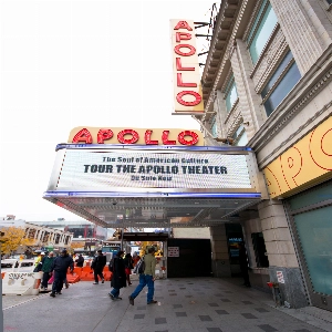 Apollo Theater, a historic music venue known for launching the careers of many famous artists