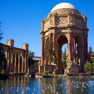 Picture of the grand and beautiful Palace of Fine Arts Theatre in San Francisco