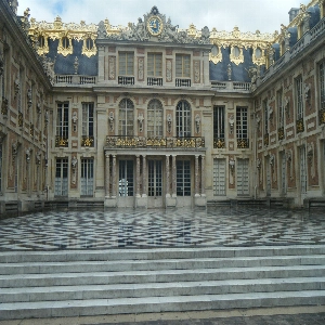 Majestic Front View of the Palace of Versailles
