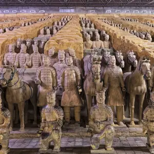 Image of the renowned Terracotta Army in Xi