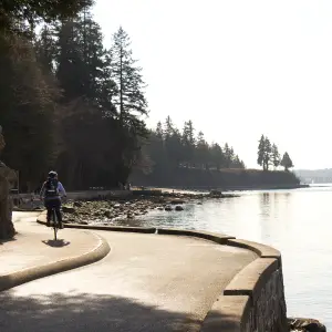 Cycling Along The Scenic Seawall in Vancouver