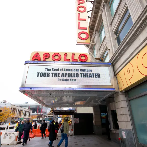 Apollo Theater, a historic music venue known for launching the careers of many famous artists