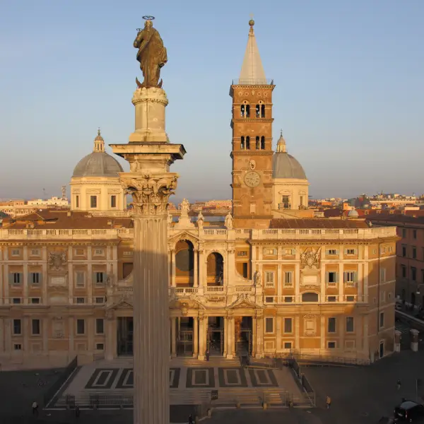 A stunning view of Basilica di Santa Maria Maggiore, a historic and magnificent church in Rome, Italy.