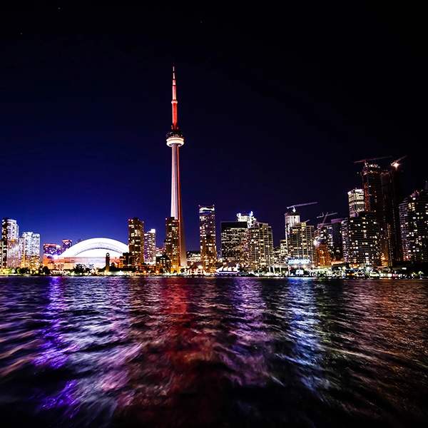 CN Tower, a tall, iconic observation tower in Toronto, Canada
