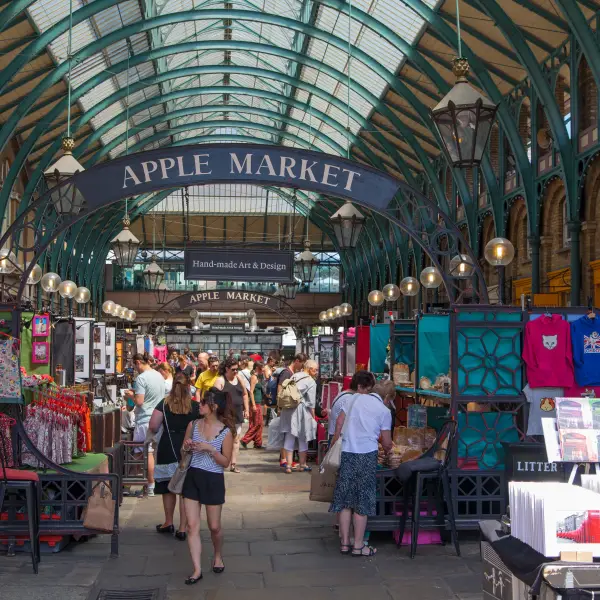 Bustling Market Day at Covent Garden, London