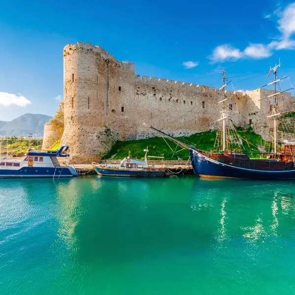 Beautiful panoramic view of a coastline in Cyprus