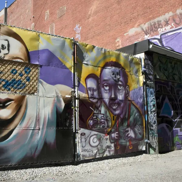 Urban Street Art and Culture in Graffiti Alley