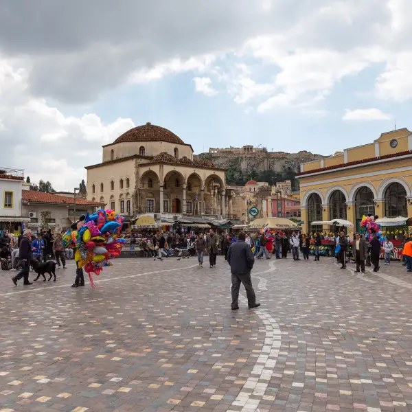 Exploring Monastiraki in Athens, Greece - a vibrant and historic neighborhood known for its bustling market, traditional tavernas, and ancient ruins, offering a glimpse into the rich culture and history of Athens.