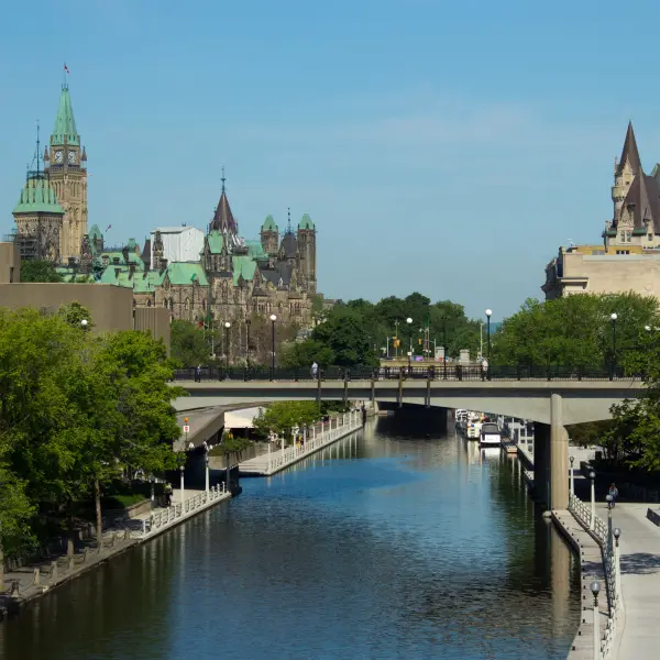 Scenic view of the historic Rideau Canal