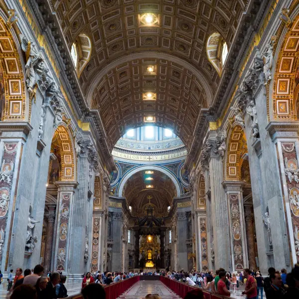 View of the stunning St. Peter's Basilica in Vatican City