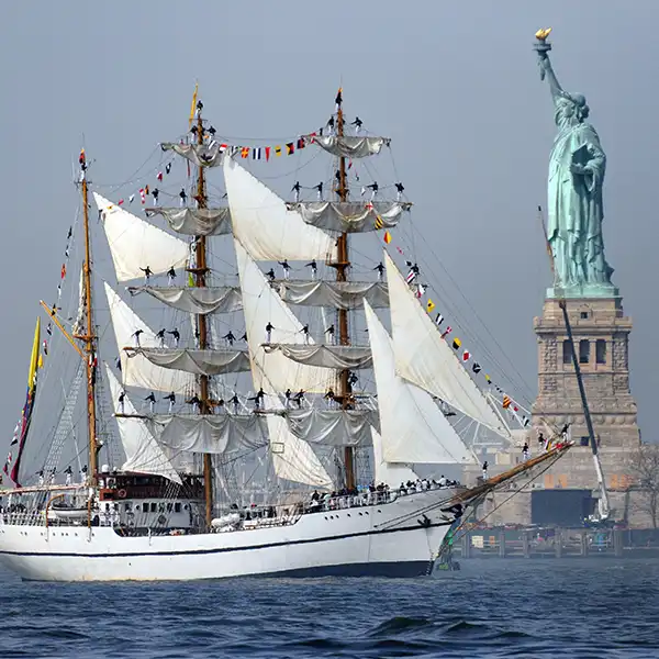 Iconic Statue of Liberty in New York