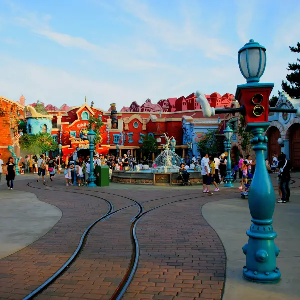 Vibrant image of the main entrance at Tokyo Disneyland