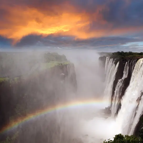 Stunning view of the majestic Victoria Falls